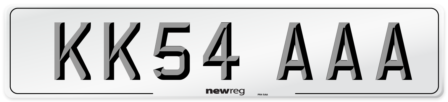 KK54 AAA Number Plate from New Reg